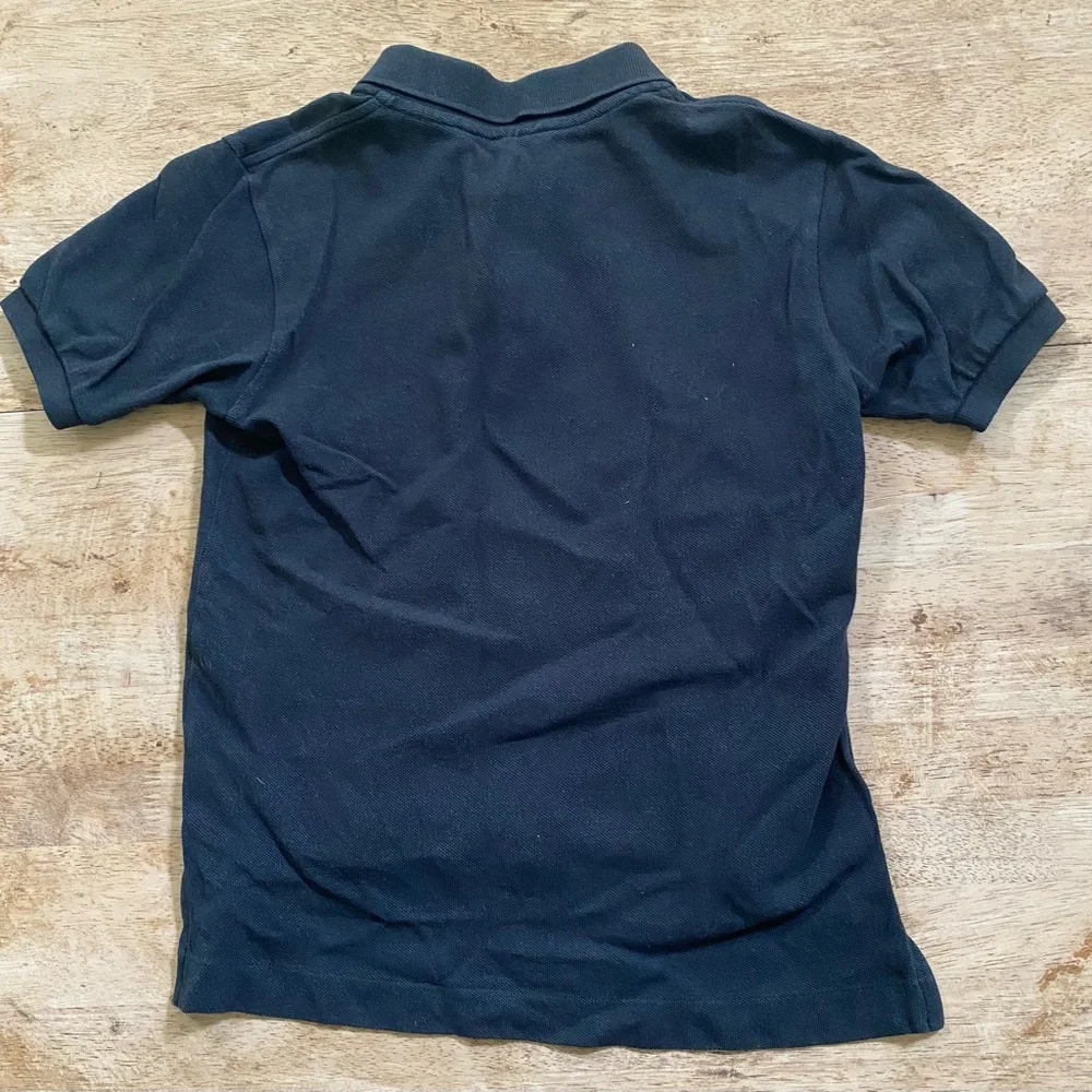 Vintage Polo Ralph Lauren Boy’s Sz 7 Iconic Black Mesh Knit‎ Polo Shirt